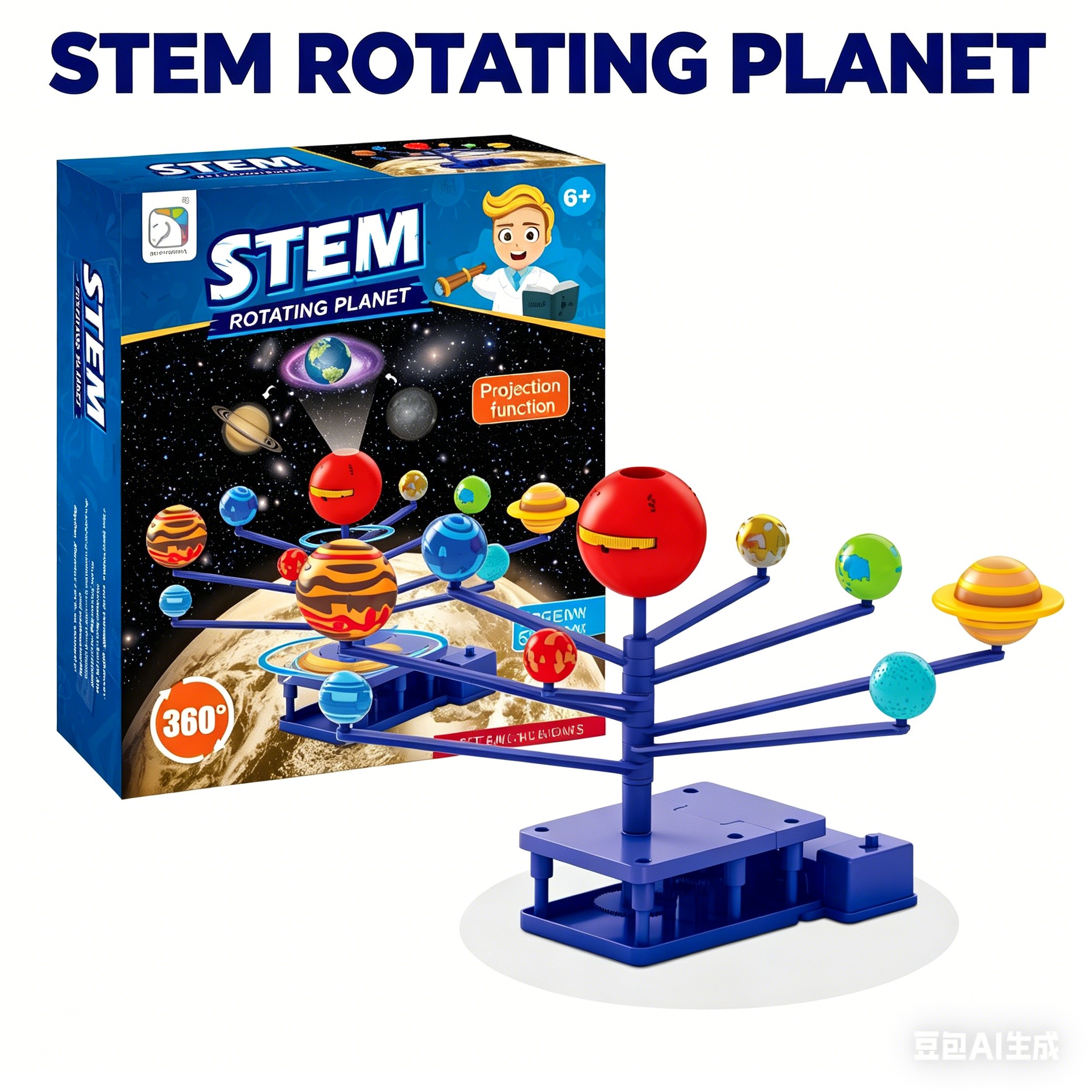 Solar System Model - نموذج نظام شمسي مع ثمانية كواكب،