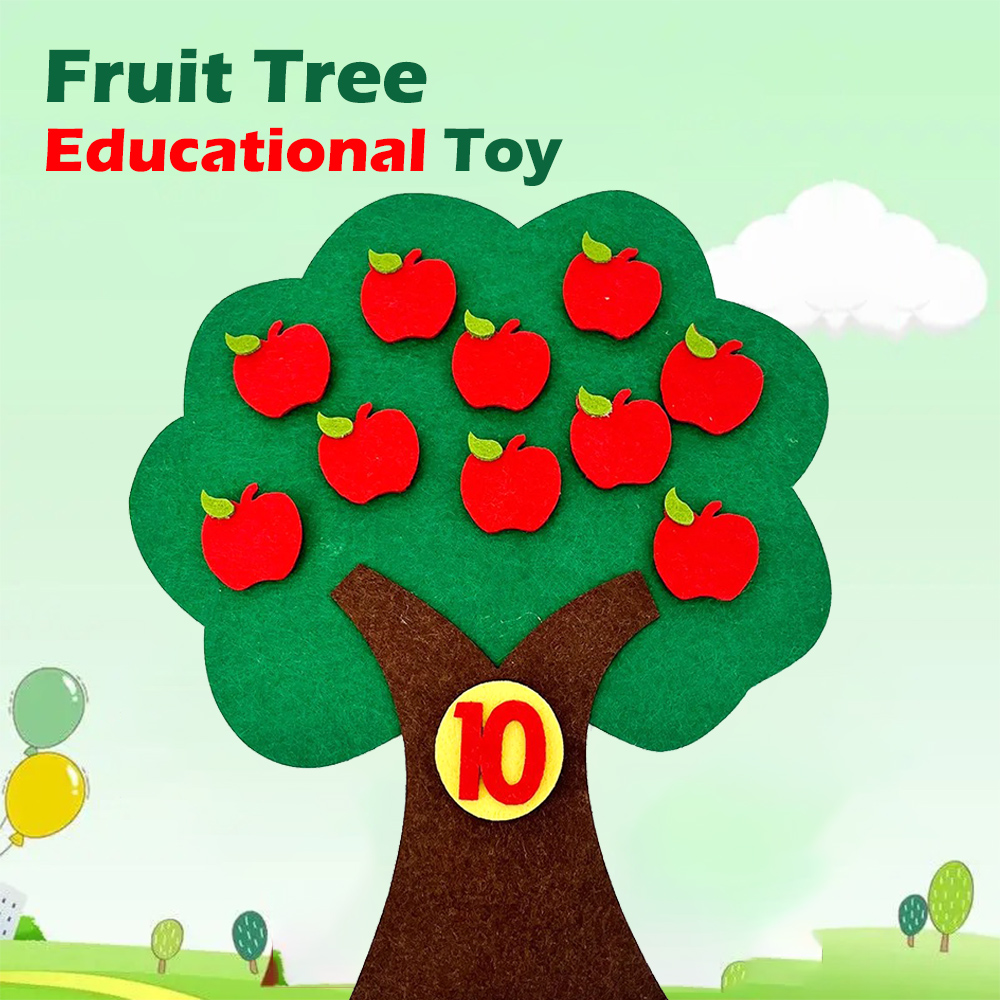 Kids Education Number - لعبة مونتيسوري لعد أشجار الفاكهة، لعبة
