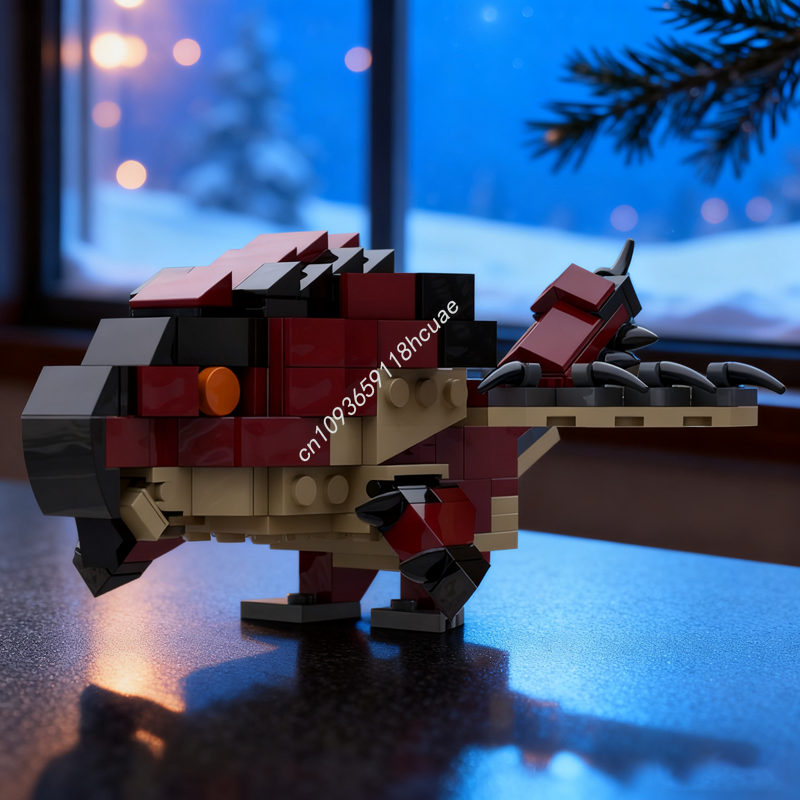 Kids Hunter Education - 214 قطعة MOC Rathalos الوحش هنتر