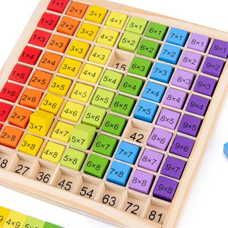 Multiplication Table Mat - ألعاب الرياضيات الخشبية التعليمية من مونتيسوري