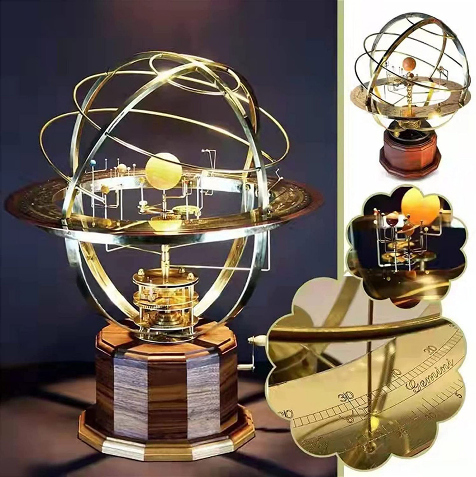 Solar System Model - زينة معدنية دوارة للنظام الشمسي، نموذج
