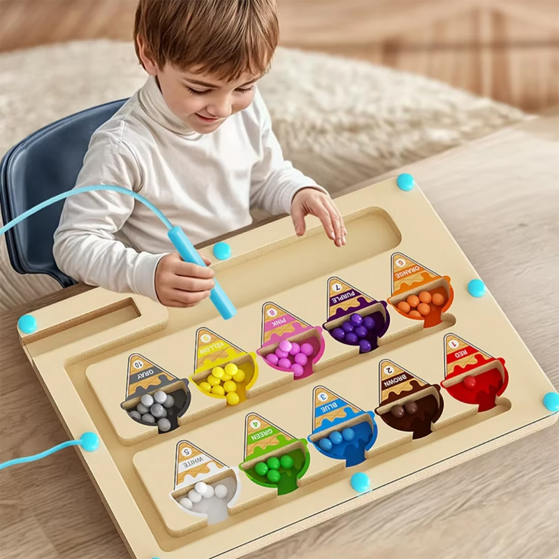 Kids Education Number - الآيس كريم المغناطيسي اللون والأرقام المتاهة
