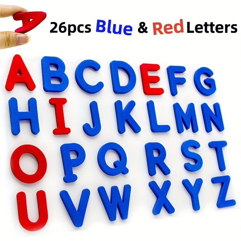 Kids Education Number - الأحمر والأزرق الإنجليزية رسالة ملصقات مغناطيسية
