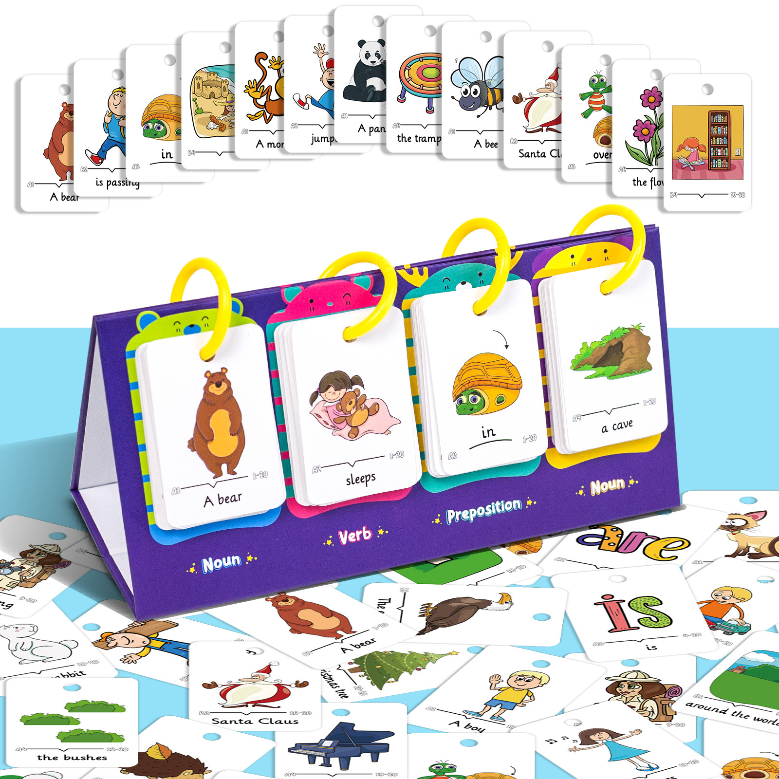 80 قطعة من بطاقات الكلمات المر - مراجعة Kids Education Card وسعره
