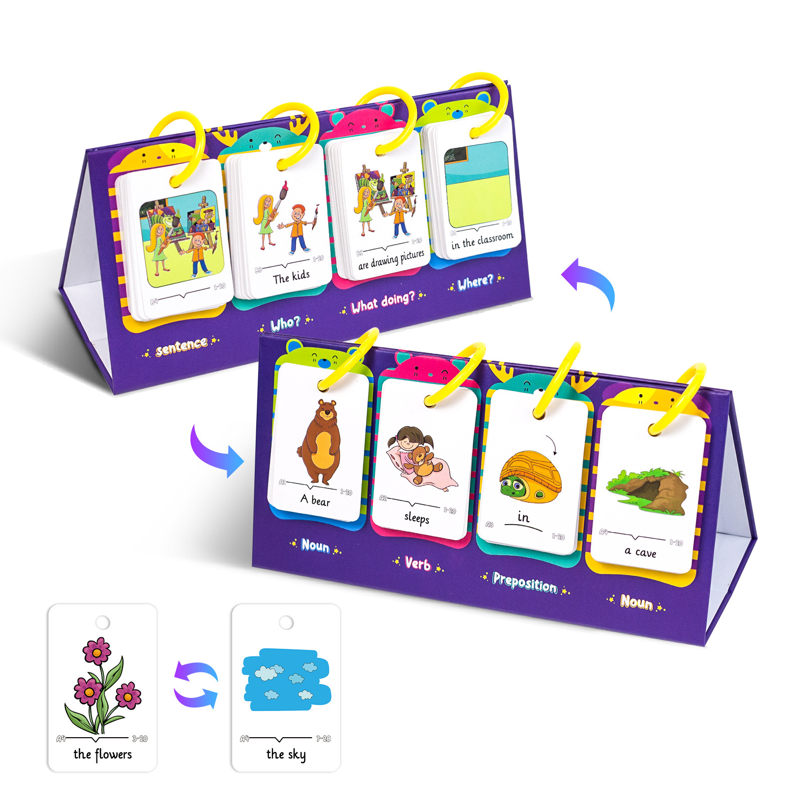 80 قطعة من بطاقات الكلمات المر - مراجعة Kids Education Card وسعره