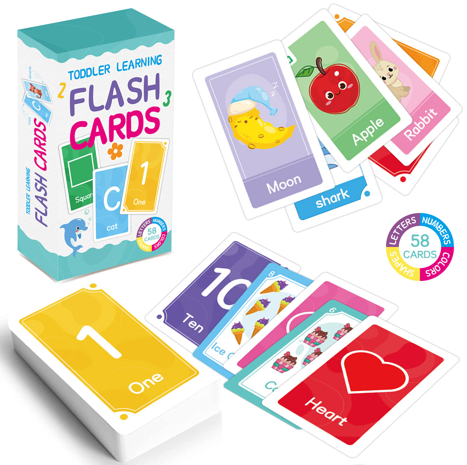 58 قطعة ABC الأبجدية البطاقات  - مراجعة Kids Education Card وسعره