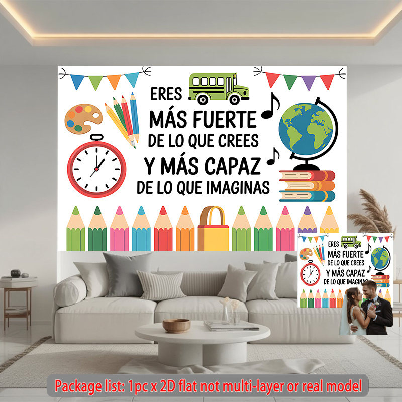 لوحة جدارية ملهمة لتزيين غرف ا - مراجعة Kids Education Banner وسعره