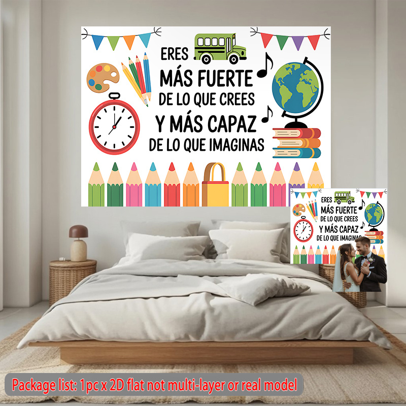 لوحة جدارية ملهمة لتزيين غرف ا - مراجعة Kids Education Banner وسعره