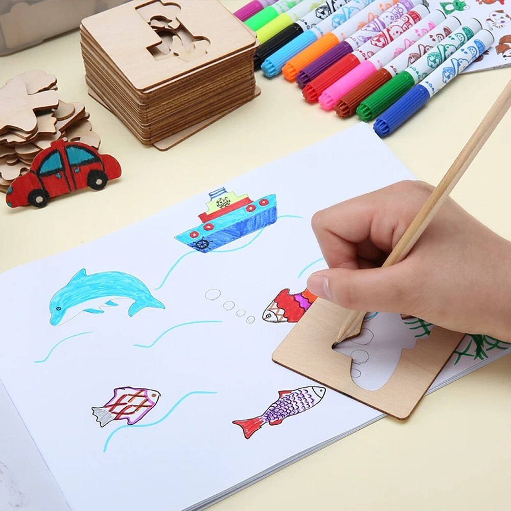 20 قطعة ألعاب أطفال مونتيسوري  - مراجعة Kids Education Template وسعره