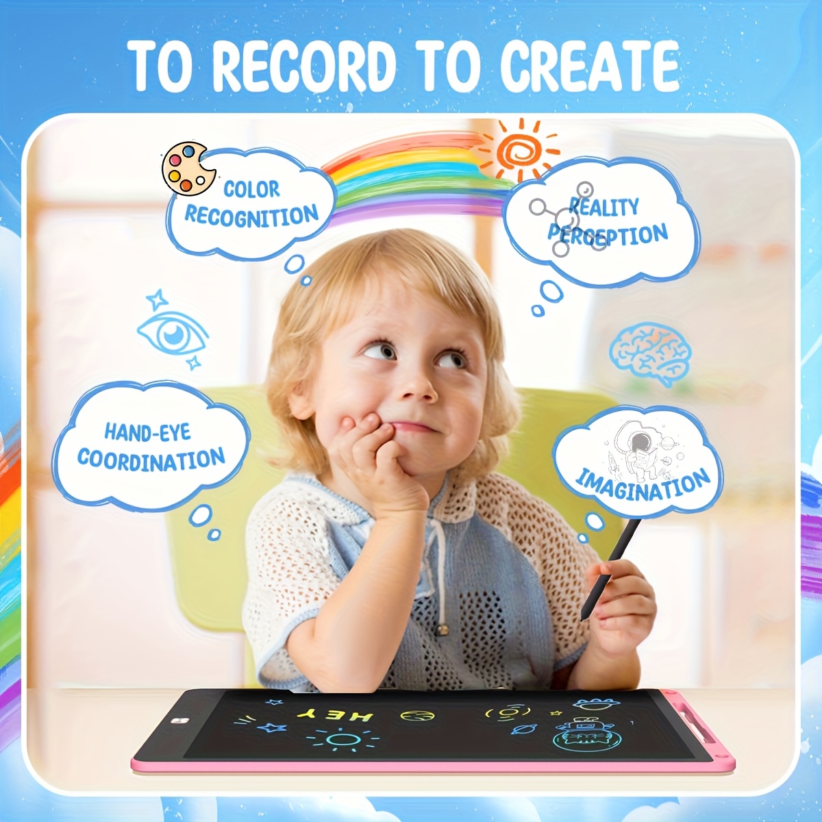 30 قطعة من أقراص الرسم LCD مقا - مراجعة Kids Education Tablet وسعره