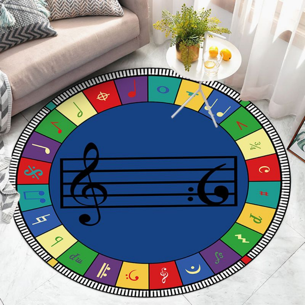 سجادة دائرية بألوان قوس قزح مع - مراجعة Abc Kids Early Education وسعره