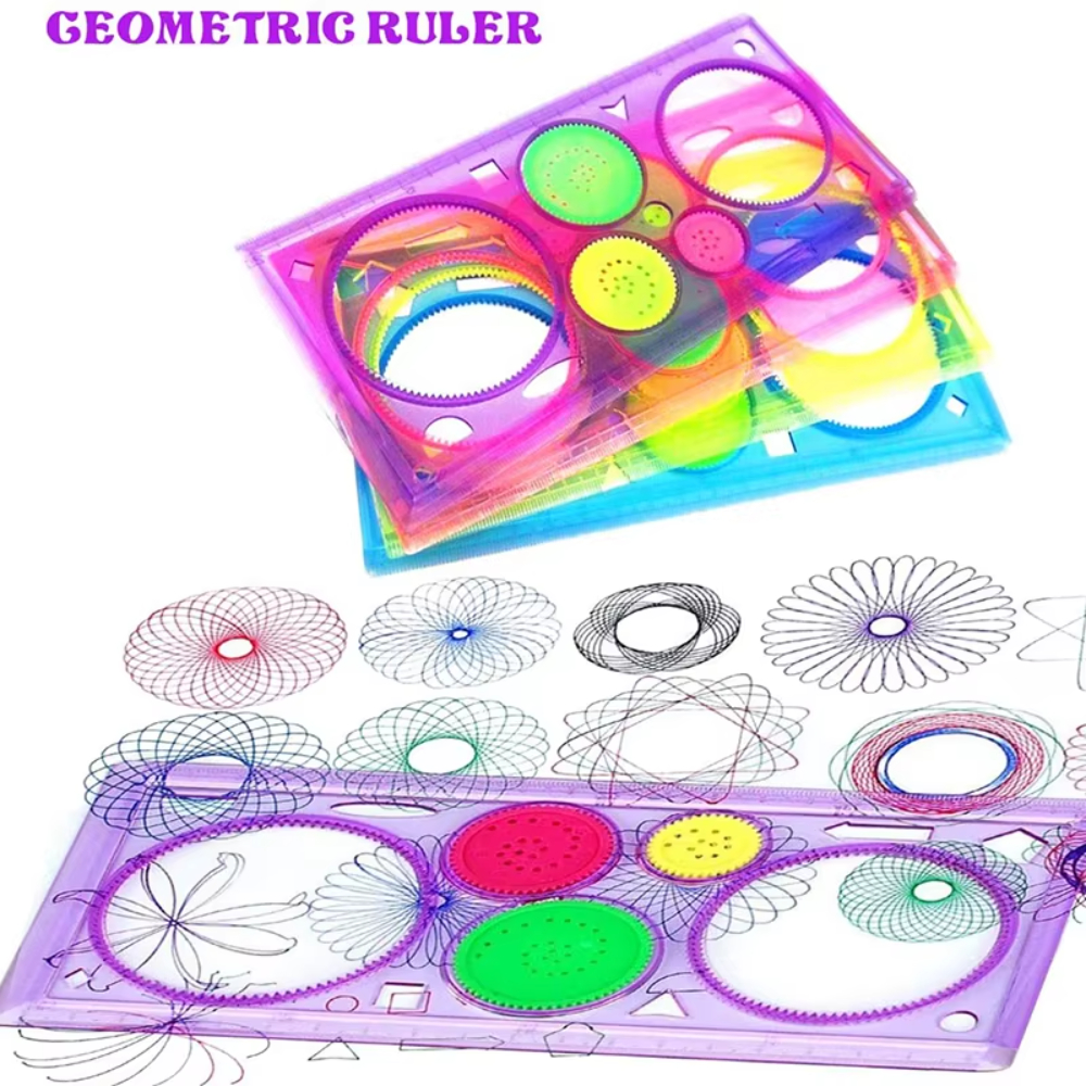 الهندسة السنبوغراف رسم الاستنس - مراجعة Kids Education Template وسعره