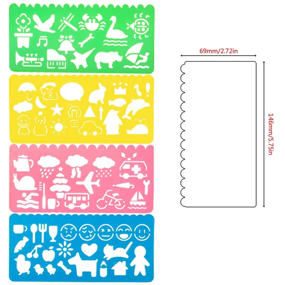 الهندسة السنبوغراف رسم الاستنس - مراجعة Kids Education Template وسعره