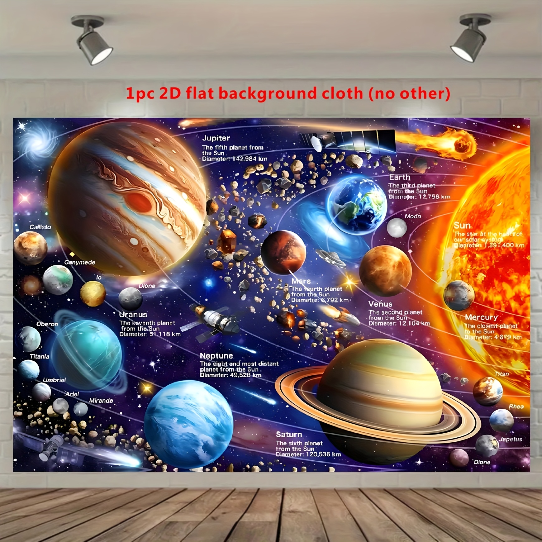 لوحة جدارية للنظام الشمسي، زين - مراجعة Kids Education Banner وسعره