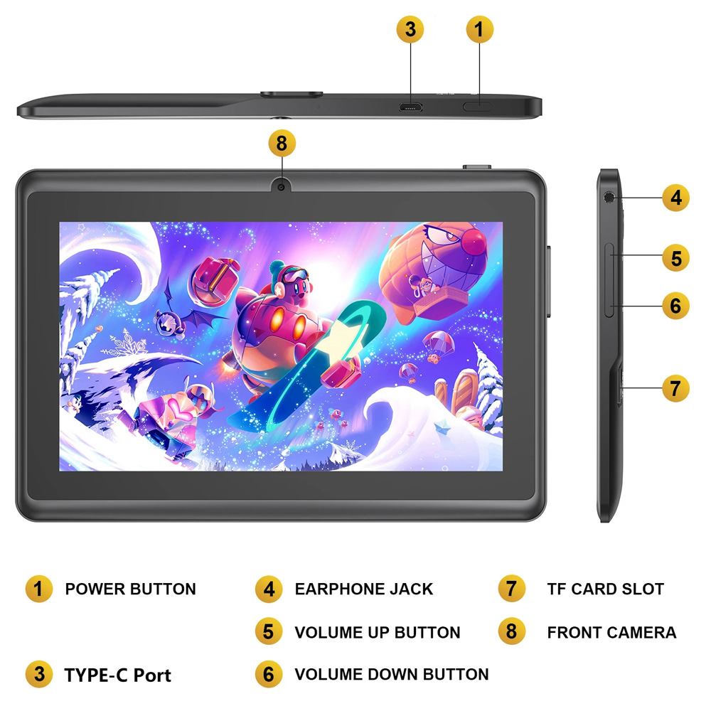 المبيعات الساخنة 7 بوصة كمبيوت - مراجعة Kids Education Tablet وسعره