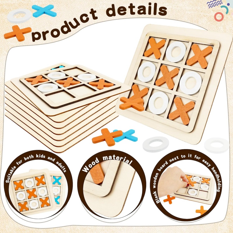 ألعاب ألغاز خشبية تيك تاك تو،  - مراجعة Kids Education Template وسعره