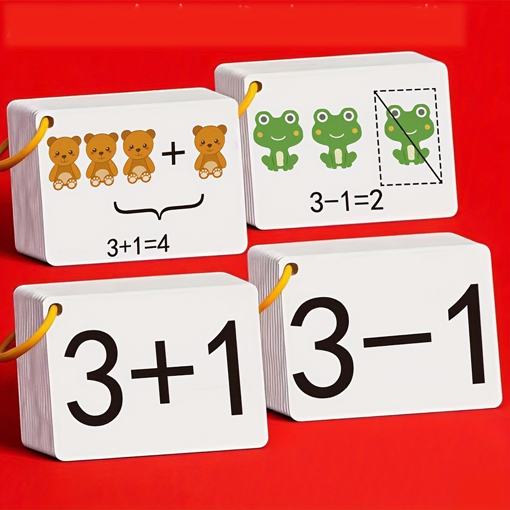 132 بطاقة تحتوي على مسائل الجم - مراجعة Kids Education Card وسعره