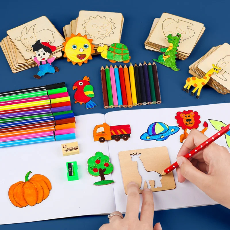 ألعاب رسم للأطفال قالب استنسل  - مراجعة Kids Education Template وسعره