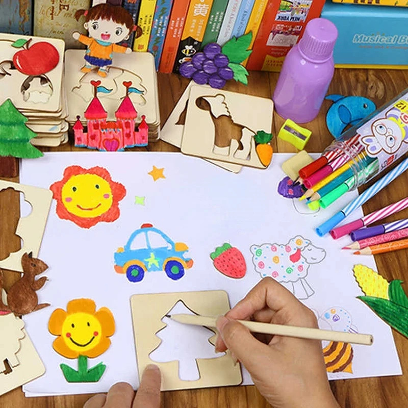 ألعاب رسم للأطفال قالب استنسل  - مراجعة Kids Education Template وسعره