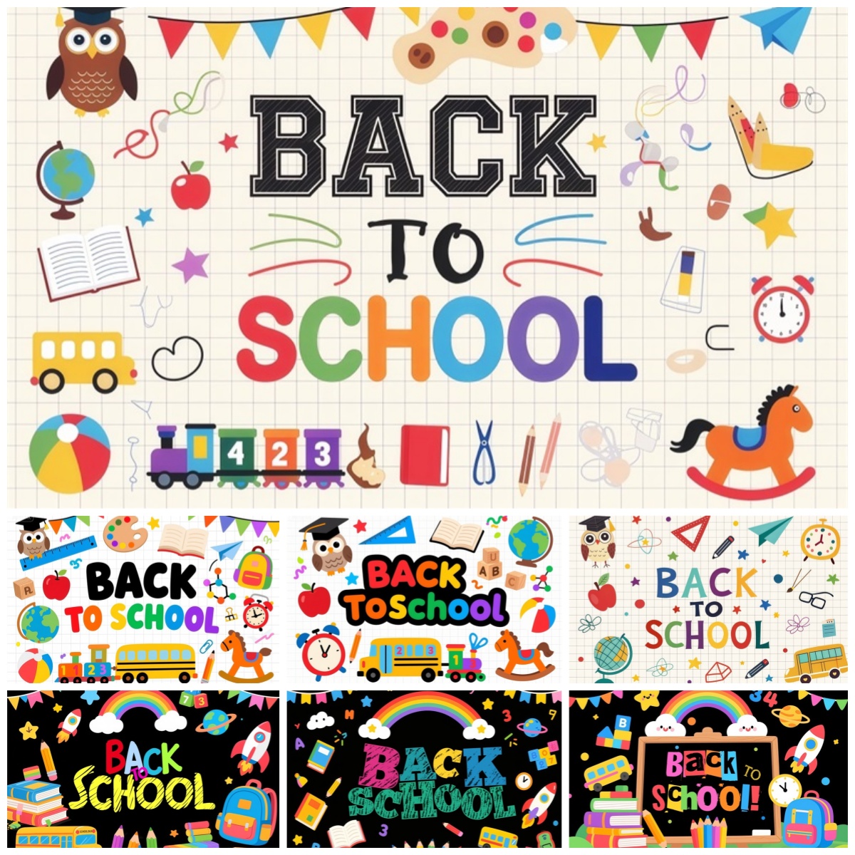 خلفية تصوير للعودة إلى المدرسة - مراجعة Kids Education Banner وسعره