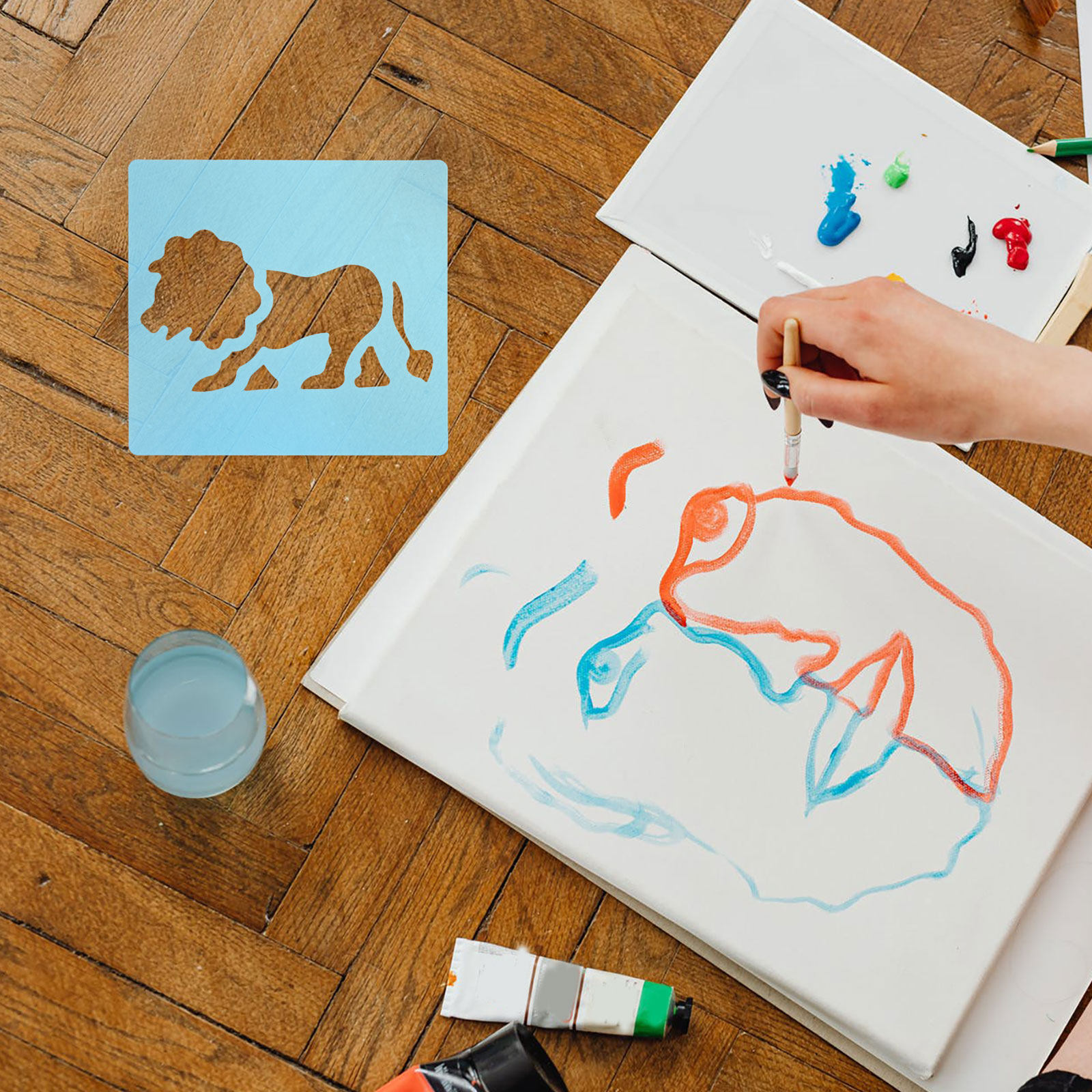 12 قطعة من قوالب الرسم البلاست - مراجعة Kids Education Template وسعره