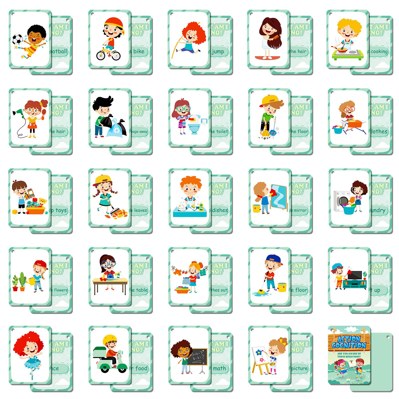 50 قطعة/المجموعة بطاقة التعلم  - مراجعة Kids Education Card وسعره