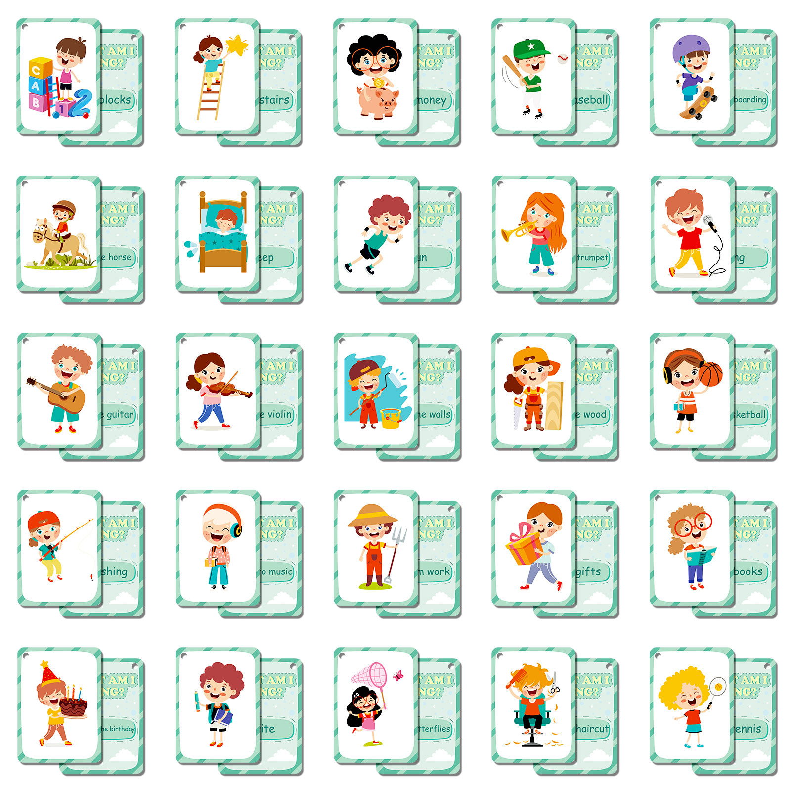 50 قطعة/المجموعة بطاقة التعلم  - مراجعة Kids Education Card وسعره
