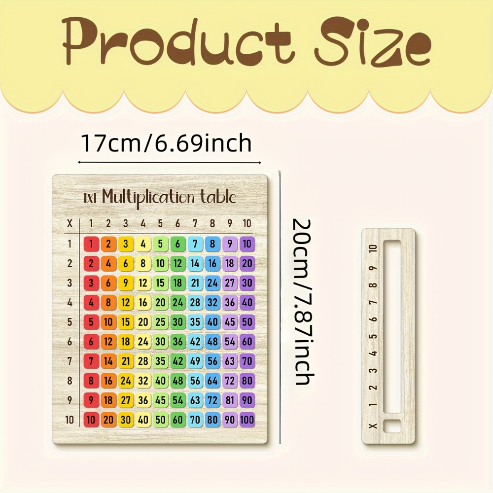 مجموعة لوحة جدول الضرب الخشبية - مراجعة Multiplication Table Mat وسعره